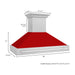 ZLINE Range Hoods ZLINE 48 In. DuraSnow® Stainless Steel Range Hood with Red Matte Shell, 8654SNX-RM48