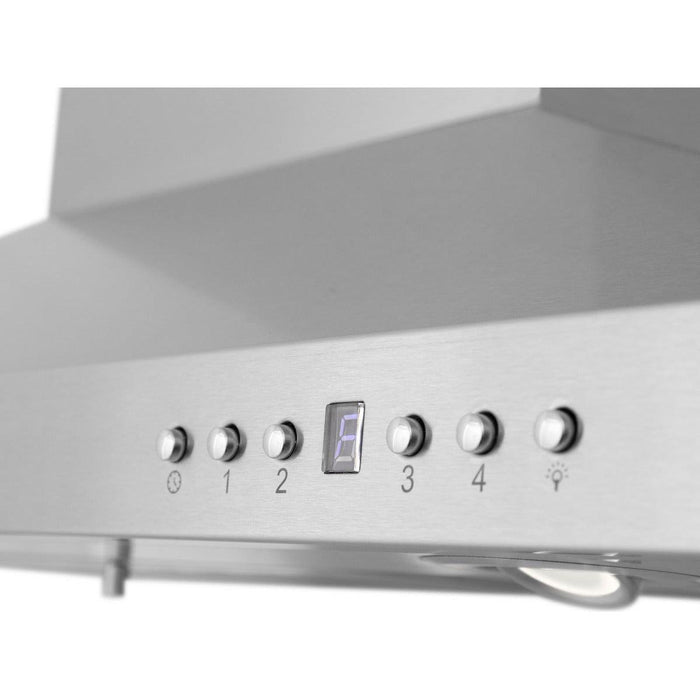 ZLINE 48 in. Island Mount Range Hood In Stainless Steel with Built-in CrownSound Bluetooth Speakers GL2iCRN-BT-48