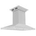 ZLINE 48 in. Island Mount Range Hood In Stainless Steel with Built-in CrownSound Bluetooth Speakers GL2iCRN-BT-48