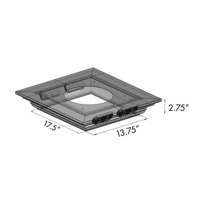 ZLINE 48 in. Island Mount Range Hood In Stainless Steel with Built-in CrownSound Bluetooth Speakers GL2iCRN-BT-48