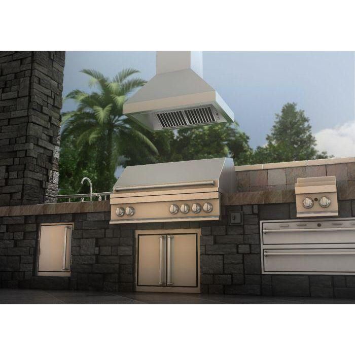 ZLINE 48 in. Outdoor/Indoor Island Stainless Range Hood 597i-304-48