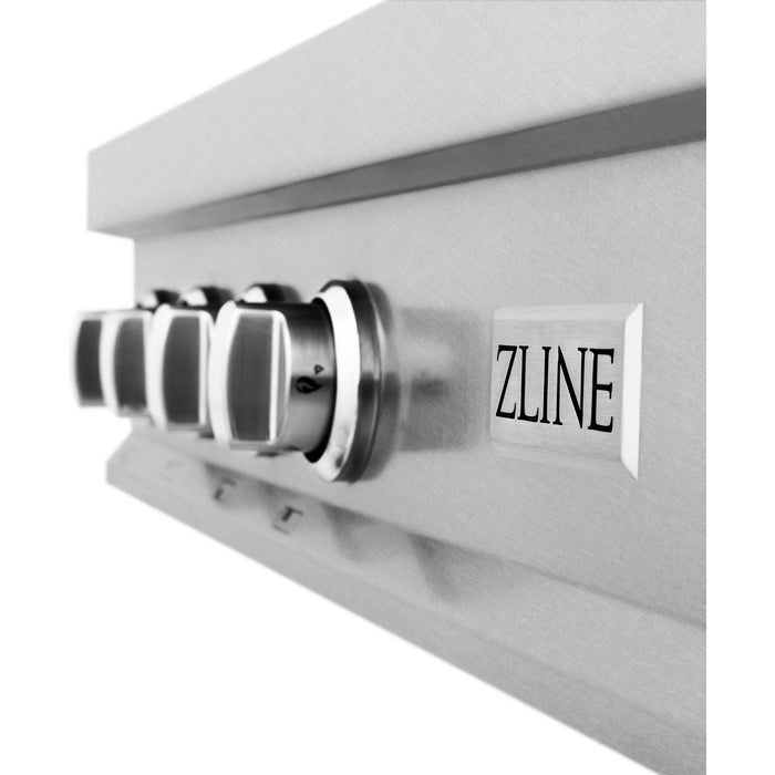 ZLINE Rangetops ZLINE 48 in. Rangetop in DuraSnow® Stainless Steel with 7 Gas Brass Burners, RTS-BR-48