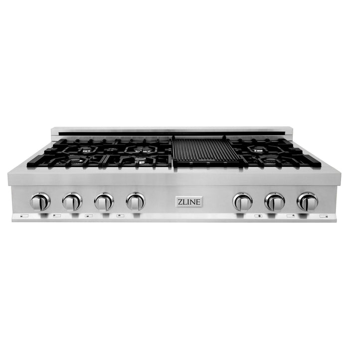 ZLINE 48 in. Rangetop with 7 Gas Brass Burners RT-BR-48