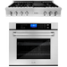 ZLINE 48 in. Stainless Steel Rangetop and 30 in. Single Wall Oven Kitchen Appliance Package 2KP-RTAWS48