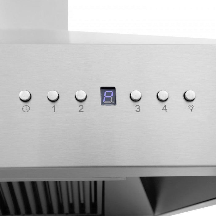 ZLINE 48 in. Stainless Steel Wall Range Hood with Built-in CrownSound Bluetooth Speakers 697CRN-BT-48