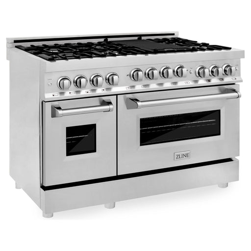 ZLINE 48 Inch 6.0 cu. ft. Range with Gas Cooktop and Gas Oven In Stainless Steel RG48