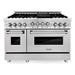 ZLINE 48 Inch 6.0 cu. ft. Range with Gas Stove and Gas Oven In Stainless Steel with a DuraSnow Door RG-SN-48