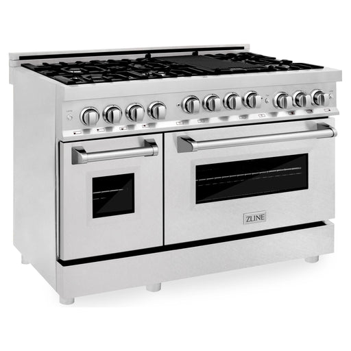 ZLINE 48 Inch 6.0 cu. ft. Range with Gas Stove and Gas Oven In Stainless Steel with a DuraSnow Door RG-SN-48