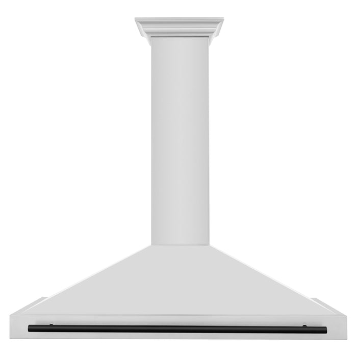 ZLINE 48 Inch Autograph Edition Stainless Steel Range Hood with Matte Black Handle, KB4STZ-48-MB