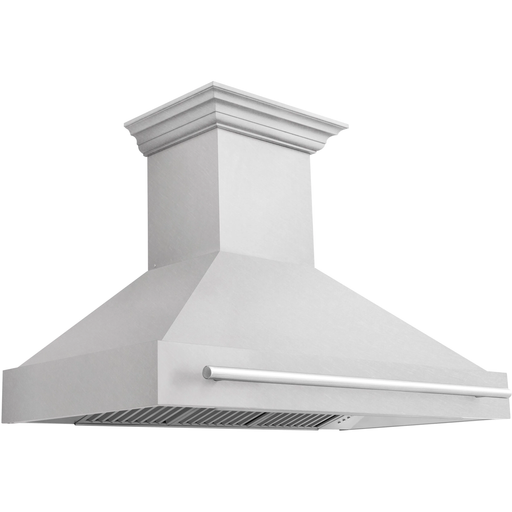 ZLINE 48 Inch DuraSnow® Stainless Steel Range Hood with Stainless Steel Handle, 8654SNX-48