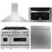 ZLINE 48 Range, 48 Range Hood, Microwave Drawer and Dishwasher Appliance Package