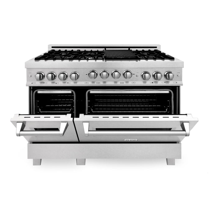 ZLINE Ranges ZLINE 48" Range 6.0 cu. ft. with Gas Stove and Gas Oven in DuraSnow® Stainless Steel, RGS-SN-48