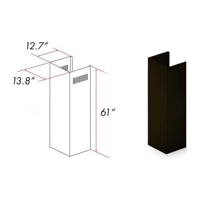 ZLINE 5 ft. Chimney Extension for Ceilings up to 12.5 ft., 8667B-E