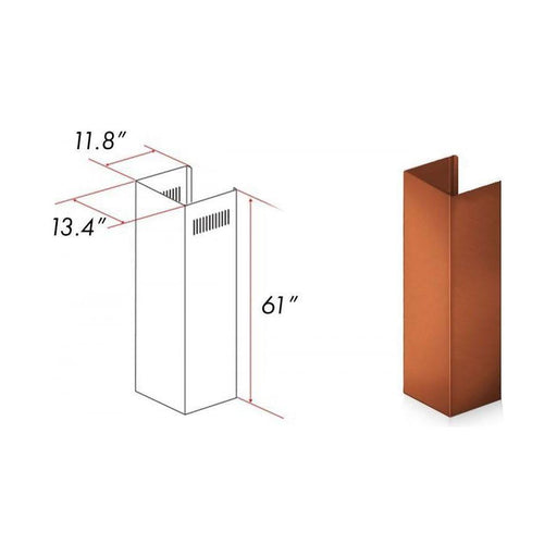 ZLINE 5 ft. Chimney Extension for Ceilings up to 12.5 ft., 8667C-E