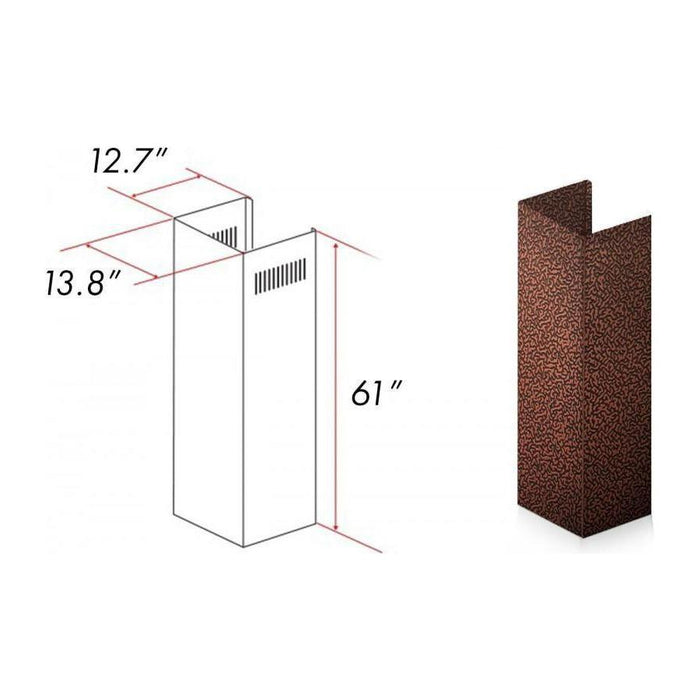 ZLINE 5 ft. Chimney Extension for Ceilings up to 12.5 ft., 8667E-E