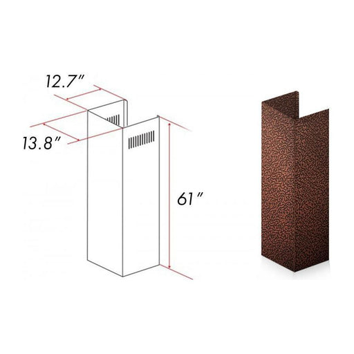 ZLINE Range Hood Accessories ZLINE 5 ft. Chimney Extension for Ceilings up to 12.5 ft., 8667E-E