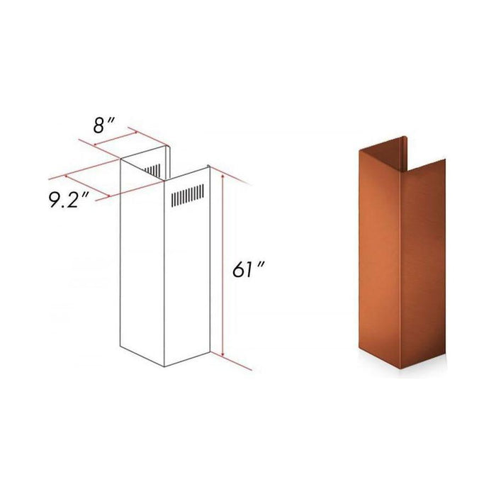 ZLINE 5 ft. Chimney Extension for Ceilings up to 12.5 ft., 8KBC-E