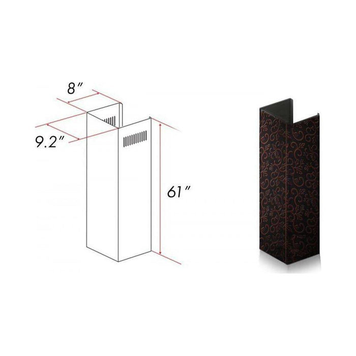 ZLINE 5 ft. Chimney Extension for Ceilings up to 12.5 ft., 8KBF-E