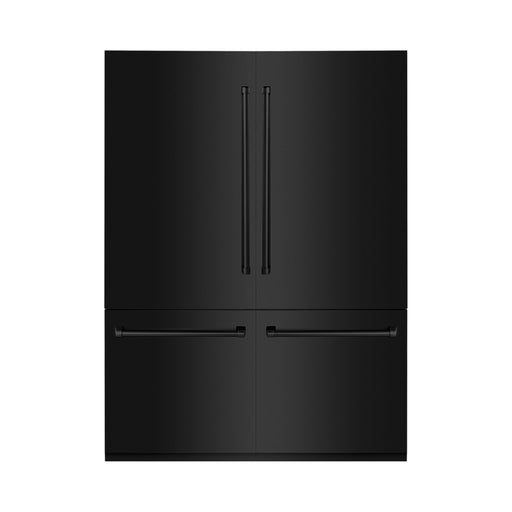 ZLINE Refrigerators ZLINE 60" 32.2 cu. ft. Built-In Refrigerator with Internal Water and Ice Dispenser in Black Stainless Steel, RBIV-BS-60