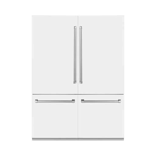 ZLINE Refrigerators ZLINE 60 In. 32.2 cu. ft. Built-In Refrigerator with Internal Water and Ice Dispenser in White Matte, RBIV-WM-60