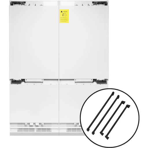 ZLINE Refrigerators ZLINE 60 In. 32.2 cu. Ft. Panel Ready Built-In 4-Door French Door Refrigerator with Matte Black Handles, RBIV-60-B