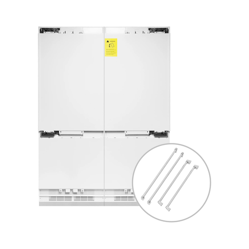 ZLINE Refrigerators ZLINE 60 In. 32.2 cu. Ft. Panel Ready Built-In 4-Door French Door Refrigerator with Stainless Steel Handles, RBIV-60-SS