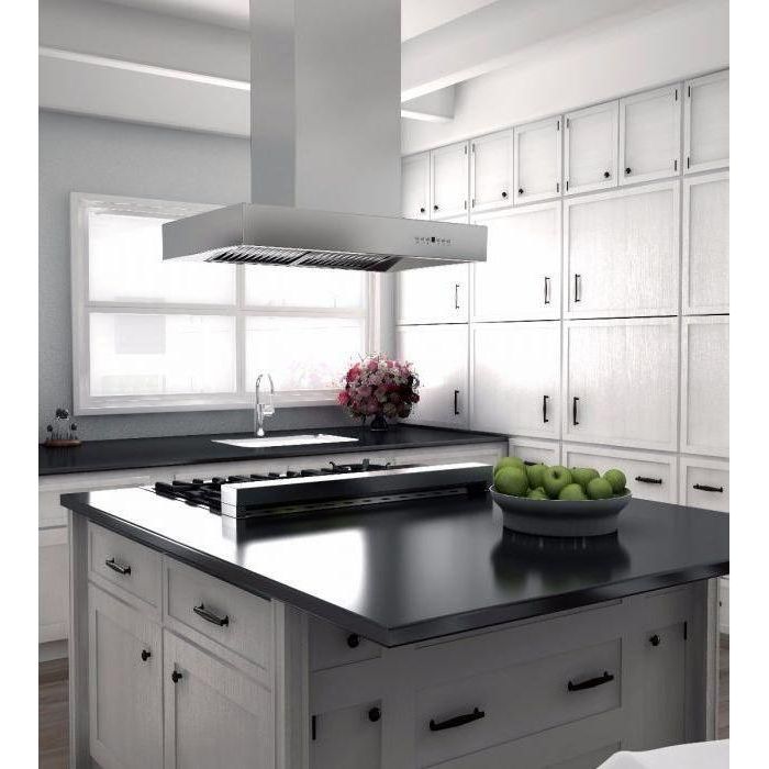 ZLINE 60 In. Ducted Professional Island Mount Range Hood In Stainless Steel KECOMi-60