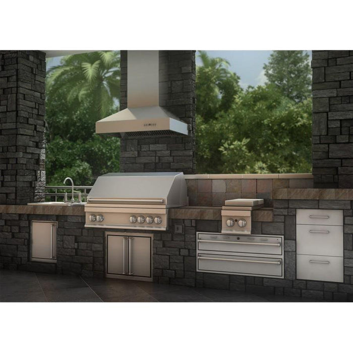 ZLINE 60 in. Ducted Wall Mount Range Hood In Outdoor Approved Stainless Steel 697-304-60