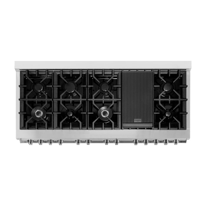 ZLINE 60 In. Professional Dual Fuel Range in Stainless Steel with Black Matte Door, RA-BLM-60