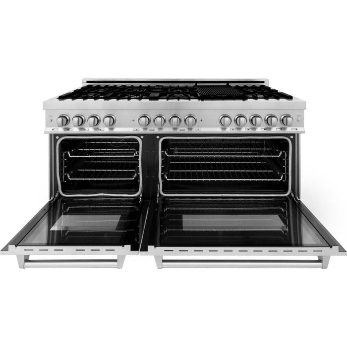 ZLINE Ranges ZLINE 60 in. Professional Gas Burner and 7.4 cu. ft. Electric Oven In Stainless Steel RA60