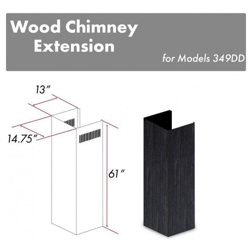 ZLINE Range Hood Accessories ZLINE 61 in. Wooden Chimney Extension for Ceilings up to 12.5 ft, 349DD-E