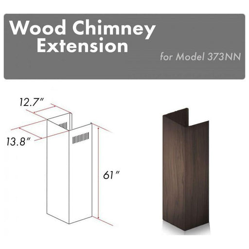 ZLINE 61 in. Wooden Chimney Extension for Ceilings up to 12.5 ft, 373NN-E