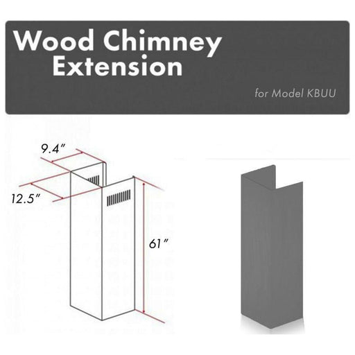 ZLINE Range Hood Accessories ZLINE 61 in. Wooden Chimney Extension for Ceilings up to 12.5 ft, KBUU-E
