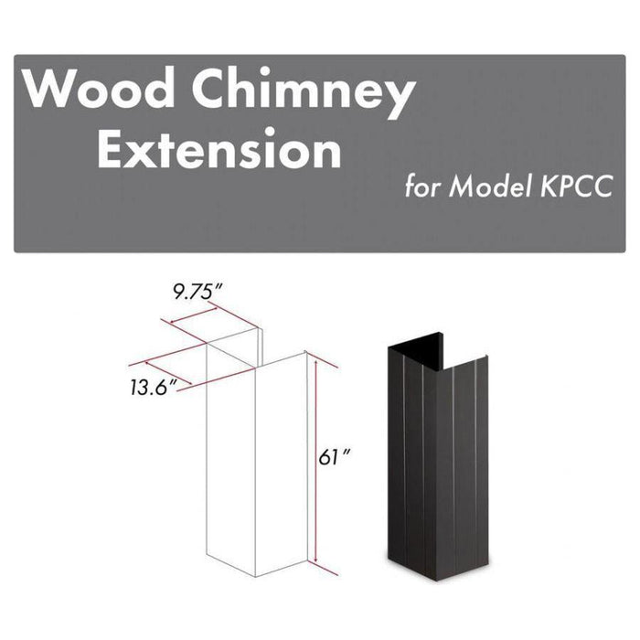 ZLINE 61 in. Wooden Chimney Extension for Ceilings up to 12.5 ft, KPCC-E