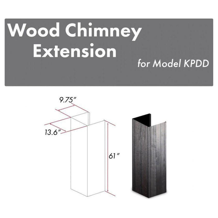 ZLINE 61 in. Wooden Chimney Extension for Ceilings up to 12.5 ft, KPDD-E