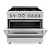 ZLINE Appliance Bundle - 36 in. Gas Range, Range Hood, 3 Rack Dishwasher, Refrigerator, Bundle-4KPR-RGRH36-DWV