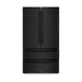 ZLINE Appliance Bundle - 48 in. Dual Fuel Range, Range Hood, Microwave Drawer, Refrigerator in Black Stainless, Bundle-4KPR-RABRH48-MW