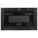 ZLINE Appliance Bundle - 48 In. Gas Range, Refrigerator, Range Hood, Microwave Drawer in Black Stainless Steel, Bundle-4KPR-RGBRH48-MW