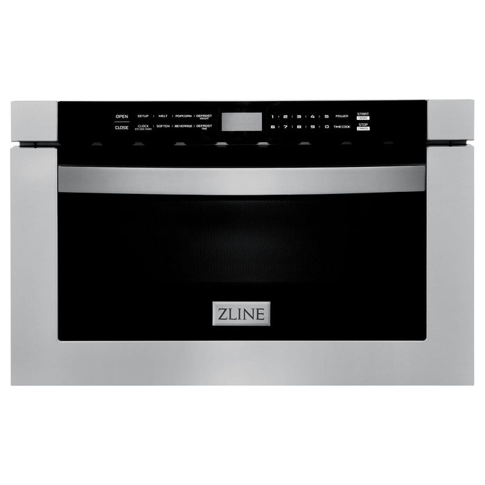 ZLINE Kitchen Appliance Packages ZLINE Appliance Package - 30" Dual Fuel Range, Range Hood, Microwave Drawer, Top Touch Control Dishwasher, Refrigerator, 5KPR-RARH30-MWDWM
