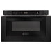 ZLINE Kitchen Appliance Packages ZLINE Appliance Package - 30 in. Dual Fuel Range, Range Hood, Microwave Drawer, Refrigerator in Black Stainless, 4KPR-RABRH30-MW