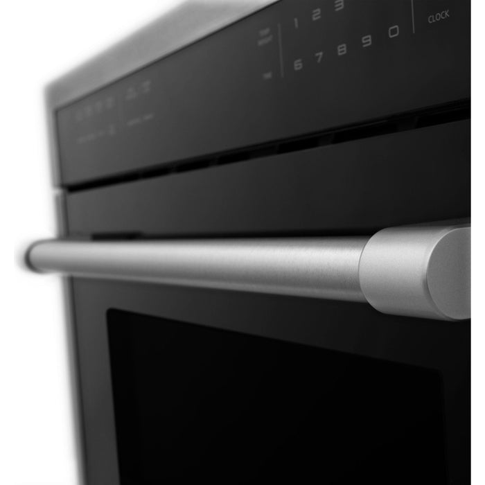 ZLINE Appliance Package - 30 In. Dual Fuel Range, Range Hood, Microwave Oven in Black Stainless Steel, 3KP-RABRHMWO-30