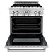 ZLINE Appliance Package - 30 In. Gas Range, Range Hood, Microwave Oven in Stainless Steel, 3KP-RGRHMWO-30