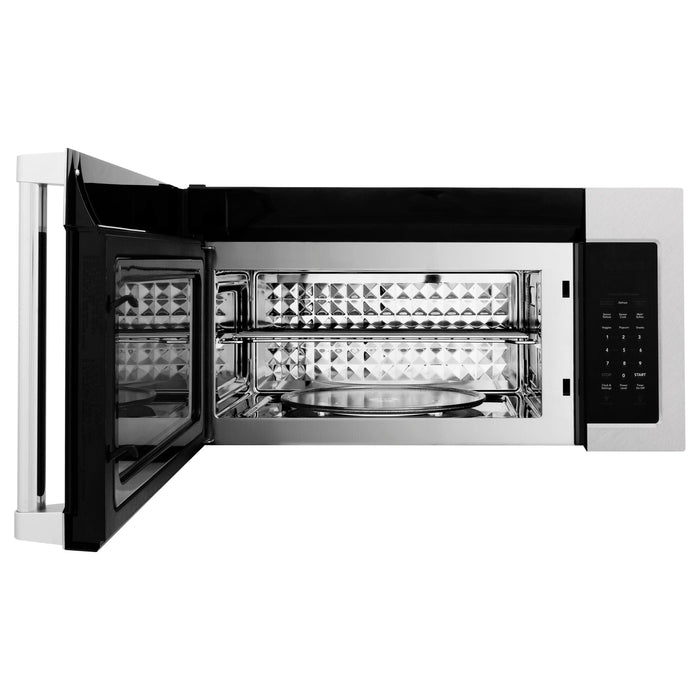 ZLINE Appliance Package - 30 in. Professional Double Wall Oven, 36 in. Rangetop, Over The Range Convection Microwave In DuraSnow® Stainless Steel, 3KP-RTSOTR30-AWD