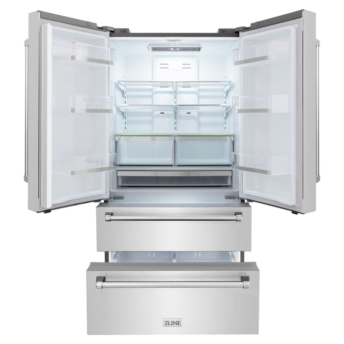 ZLINE Kitchen Appliance Packages ZLINE Appliance Package - 30 In. Rangetop, Wall Oven, Refrigerator and Microwave Oven in Stainless Steel, 4KPR-RT30-MWAWS