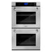 ZLINE Appliance Package - 30" Professional Double Wall Oven, 30" Rangetop, Range Hood In Stainless Steel, 3KP-RTRH30-AWD