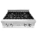 ZLINE Appliance Package - 30" Professional Double Wall Oven, 30" Rangetop, Range Hood In Stainless Steel, 3KP-RTRH30-AWD