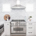 ZLINE Appliance Package - 30" Professional Double Wall Oven, 36" Rangetop, Range Hood In Stainless Steel, 3KP-RTRH36-AWD