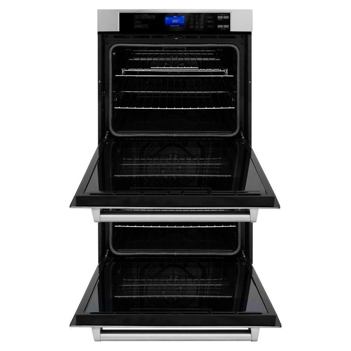 ZLINE Kitchen Appliance Packages ZLINE Appliance Package - 36 In. Rangetop, Range Hood, Refrigerator with Water and Ice Dispenser and Double Wall Oven, 4KPRW-RTRH36-AWD