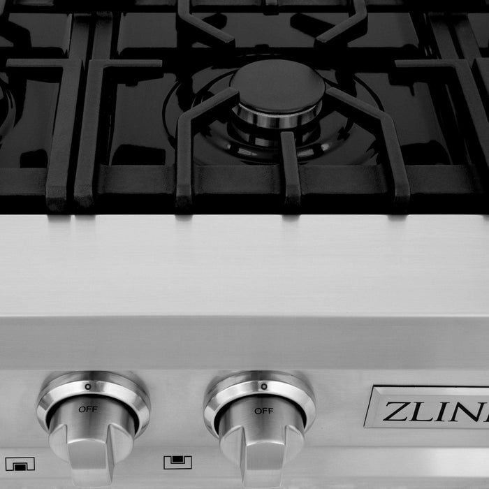 ZLINE Kitchen Appliance Packages ZLINE Appliance Package - 36" Rangetop With 6 Gas Burners, Range Hood In Stainless Steel, 2KP-RTRH36
