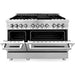 ZLINE Appliance Package - 48 in. Dual Fuel Range, Range Hood, 3 Rack Dishwasher, Refrigerator, 4KPR-RARH48-DWV